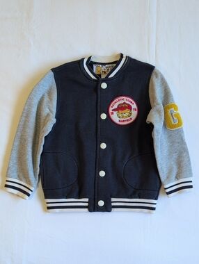 Zara Kids Garfield Varsity Bomber Jacket Collegiate Letterman 3/4Y